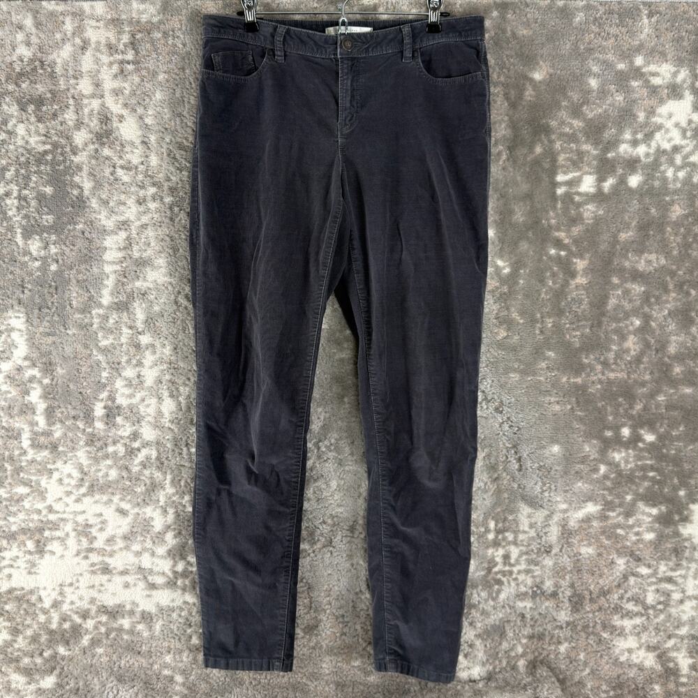 LC Lauren Conrad Size 12 Corduroy Jeans Pants Gray Button Zip Casual